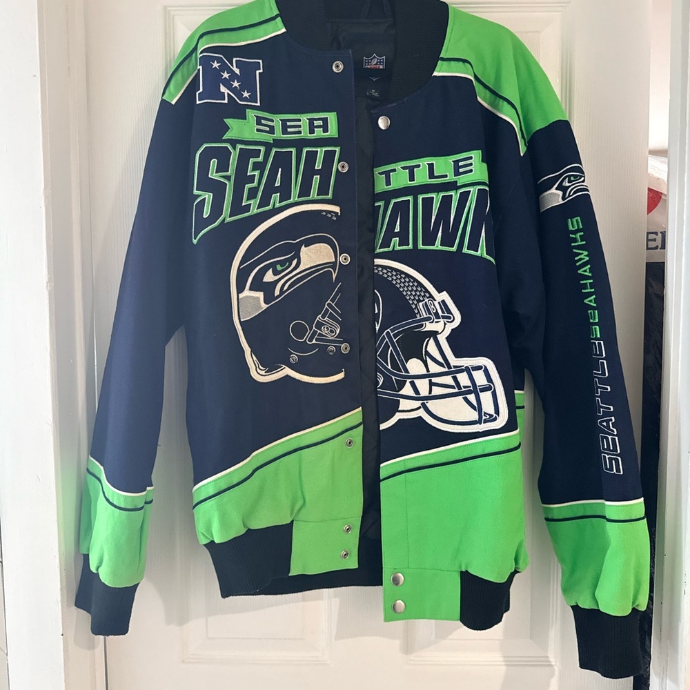 NFL Seahawks Medium Jacket - Green and Navy
